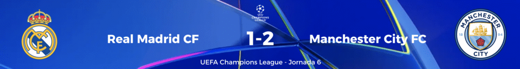 Marcador Madrid Manchester City